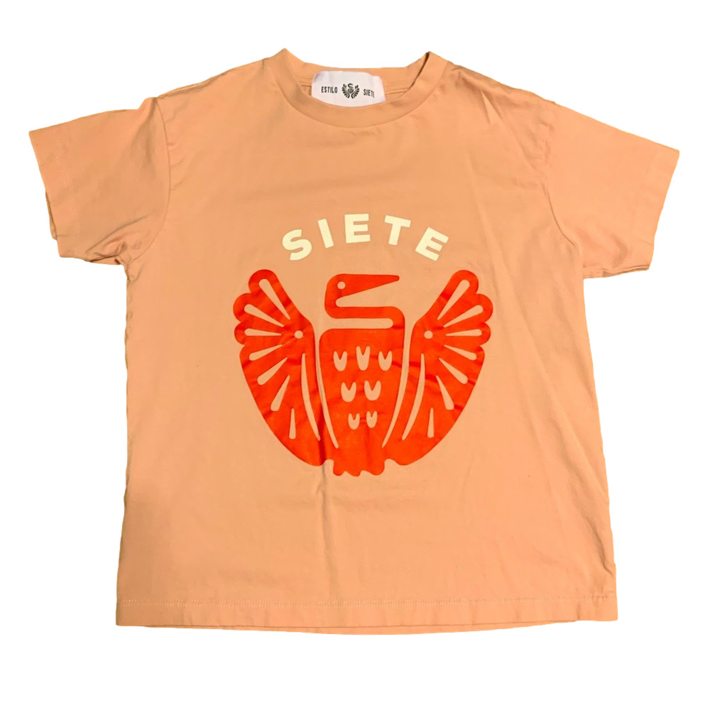 NEW Siete Kids Pink T-Shirt with Red Graphic
